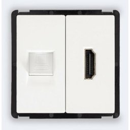 Prise Internet RJ45 cat 6 + hdmi Modern Blanc - Blanc