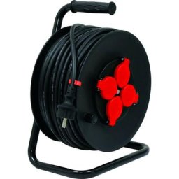 Enrouleur électrique manuel avec disjoncteur 40 Mtrs- 2,5MM2 -nf Drakkar Equipement 03102