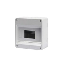 Boîtier protégé sans porte avec parois perforées 8 modules préparés pour loger des bandes IP40