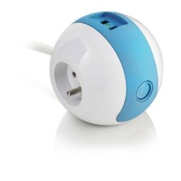Multiprise Multimédia wattball 2P 16A + 1P 6A + usb 2.1A