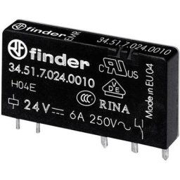 Finder - 34.51.7.012.0010 Relais pour circuits imprimés 12 v/dc 6 a 1 inverseur (rt) 1 pc(s)