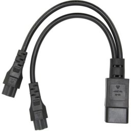 Cordon d'alimentation répartiteur IEC320 C14 mle vers double cordon d'alimentation femelle IEC320
