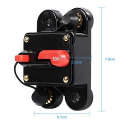 50Amp - disjoncteur étanche 100Amp avec réinitialisation manuelle de commutateur, porte-fusible du