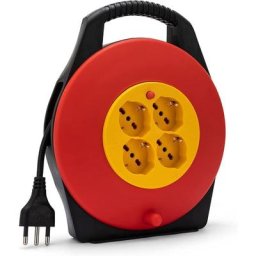 Enrouleur domestique 4 sorties cable H05VV-F3G1.0MM2 10M ce