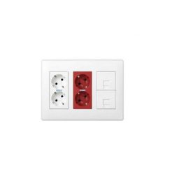 Asi Poste de Travail Kit 3 Modules 500 cima Blanc Simon