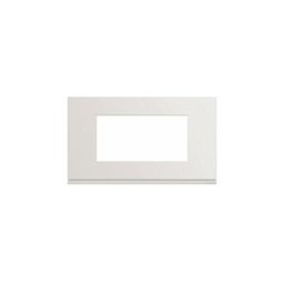 Hager - Plaque gallery plastique injecté 4 modules entraxe 57mm pure (WXP0034)