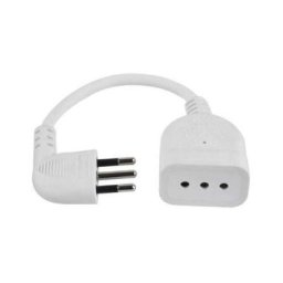 Electraline - Mini rallonge peu encombrante 20cm blanc - 46005