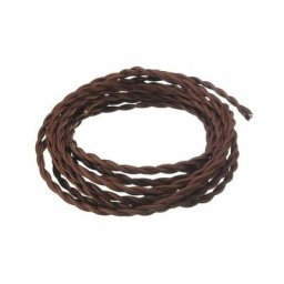 Fanton - câble soie tressé 3G1,5 écheveau 10 mètres marron 93868-10
