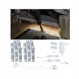 Paulmann - Kit Comfort MaxLED 250 Lit 2x1m Bc chaud 2700K Protect Cover IP44 w 24V Argent
