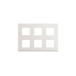 Hager - Plaque de finition 2x3x2 modules Gallery - Blanc Pure - WXP0086