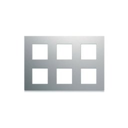 Hager - Plaque gallery plastique peint 2x3x2 modules titane (WXP0186)