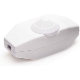 Ersandy - Variateur de Lumière, interrupteur rotatif avec cable 220-230V blanc, poussoir pour led à