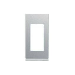 Hager - Plaque gallery plastique peint 1 module titane (WXP0101)
