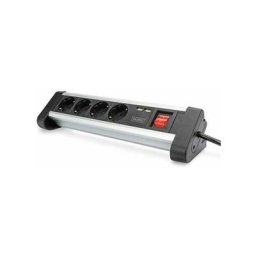 Digitus Bloc multiprises flexible avec usb, 2 ports de charge usb-a, 4 prises, interrupteur à pied,