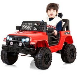 Homavo - Voiture électrique pour enfants 12 v, klaxon à 2 vitesses télécommandé pour enfants Jeep