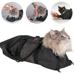 Sac de retenue de bain de toilettage de chat de maille résistante pour la coupe d'ongle de griffe