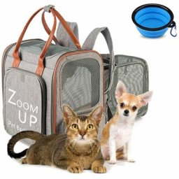 Sac Dos Transport Chat Chiots Extensible Pour Chats et Petits Chiens Respirant Sac Portable avec
