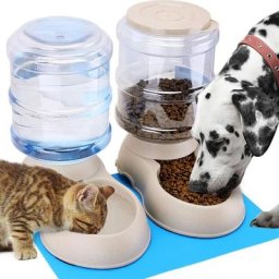 Ersandy - Distributeur Croquettes de Nourriture et d'eau,Eau Fontaine Automatique, Abreuvoir et