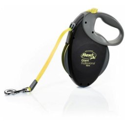 Laisse Giant Professional Tape 10 m black/neon yellow Flexi GTP-210-S-NEO-16 - Jaune