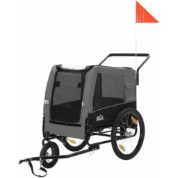 Zoomundo - Remorque velo pour Chien - Sparky en Gris