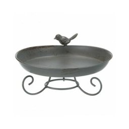 Abreuvoir métal à poser pour oiseaux Diamètre 22 cm 800 ml