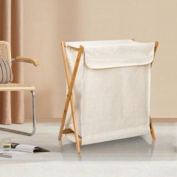 Panier à linge pliable, panier à linge domestique, artefact de rangement de vêtements en bois