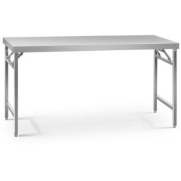 Royal Catering - Table Inox Professionnelle Pliante Préparation Plan De Travail 60180 cm 230 kg