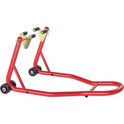 Béquille de Moto Roue Avant sur Roulettes avec Bras Réglables en Acier et Caoutchouc Lève Moto