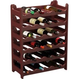 Artecsis - tagère à bouteilles 36 Bouteilles - 60x28x80 cm (LxlxH) - Brun / Cave à vin en plastique