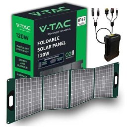 Module de panneau solaire photovoltaïque pliable V-tac 120w pour recharge de power station portable