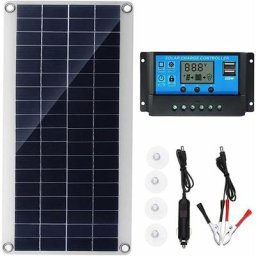 Panneau Solaire 25W 12V, Kit de Panneau Solaire, Chargeur de Batterie Kit avec régulateur de Charge