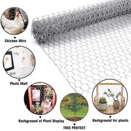 Grillage à Poule 1m x 25m Grillage Clôture Rigide pour Jardin Poulailler Voliere Clapier Maille