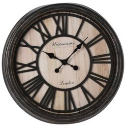 Horloge murale chiffres romains London noir et naturel H&s Collection Noir