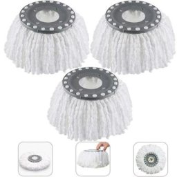 Lot de 3 têtes de recharge pour balai serpillère en microfibre Compatible avec Vileda 2 en 1 Turbo
