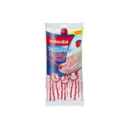 Serpillère Vileda microfibres 2-en-1 à tête universelle - Blanc