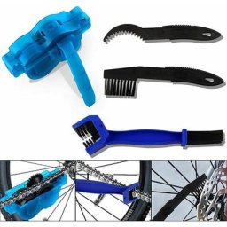 Nettoyeur Chaine Velo, Nettoyeur de Chaîne de Vélo, 4 Pièces Kit de Nettoyage pour Vélos, avec