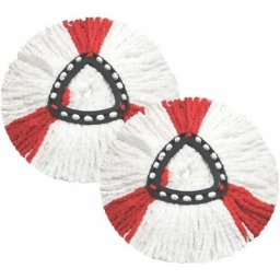 Lot de 2 têtes de vadrouille compatibles avec la tête de rechange Vileda 2 en 1 Turbo Mop,