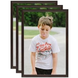 True Deal - Collage de cadres photo 3 pcs de mur table Noir 15x21 cm mdf