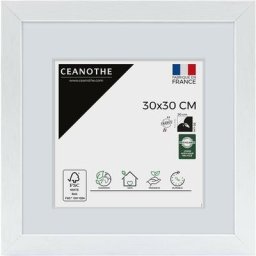 Cadre Photo Blanc 30x30 cm et 30x30 cm - Cadre Photo Bois fsc - Convient au Format A4 – Fabriqué en