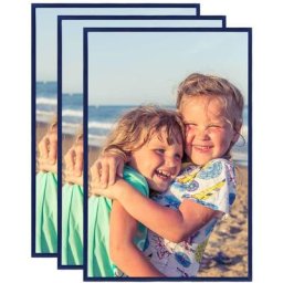 Vidaxl - Collage de cadres photo 3 pcs de mur table Bleu 42x59,4 cm mdf Blue