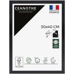 Cadre Photo Gris 30x40 cm et 40x30 cm - Convient au A4 – Fabriqué en France - Cadre Precious Gris