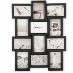 Rétro cadre photo collage bureau salon galerie pour photos magazine fleurs séchées 58 x 45 cm, noir