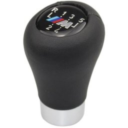 Pour pommeau de levier de vitesse manuel en cuir noir série bmw avec adaptateur