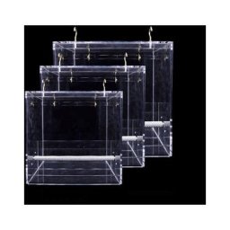 Acrylique Transparent suspendu sans gâchis automatique perroquet mangeoire oiseau résistant aux