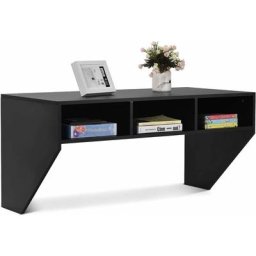 Bureau Murale avec 3 Etagéres de Rangement 108 x 53 x 52 cm Table pour, Étude, Cuisine, Bar, Etc.
