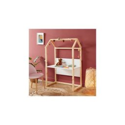 Bureau enfant cabane tiny blanc évolutif - Blanc