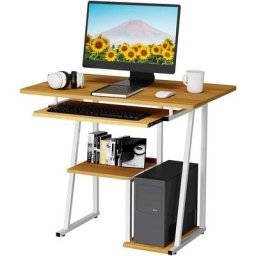Tonghua - Petit Bureau, Bureau Ordinateur avec Support pour Clavier, Bureau Informatique pour