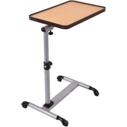 Table d'ordinateur Portable Table de lit hauteur / angle réglable à roulettes - Costway