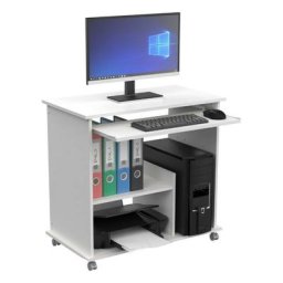 Delta Desk Table Matt White Narrow Office Office Bedroom Modern Furniture 77x80x44 cm
