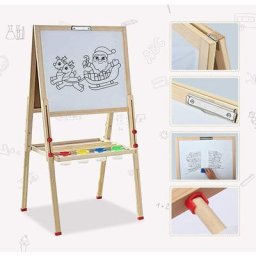 Hofuton Chevalet Peinture en Bois pour Fille et Garçon de 2-8 Ans, Chevalet Double Face Tableau